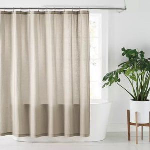 Nestwell 72-Inch x 72-Inch Solid Hemp Shower Curtain in Dove Tan